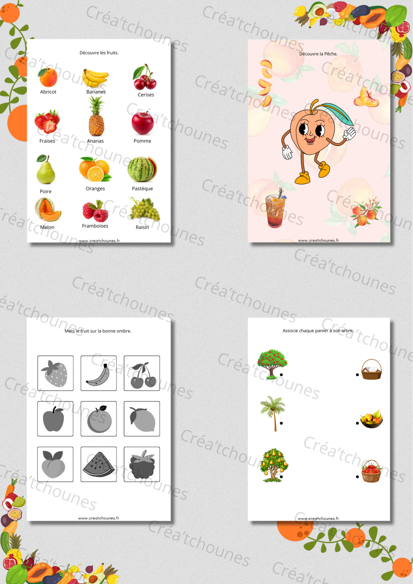 Mon livret d’activités: Les Fruits