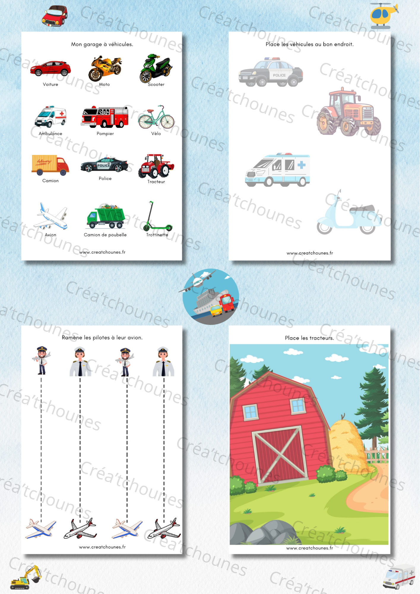 Mon livret d’activités: Les Véhicules