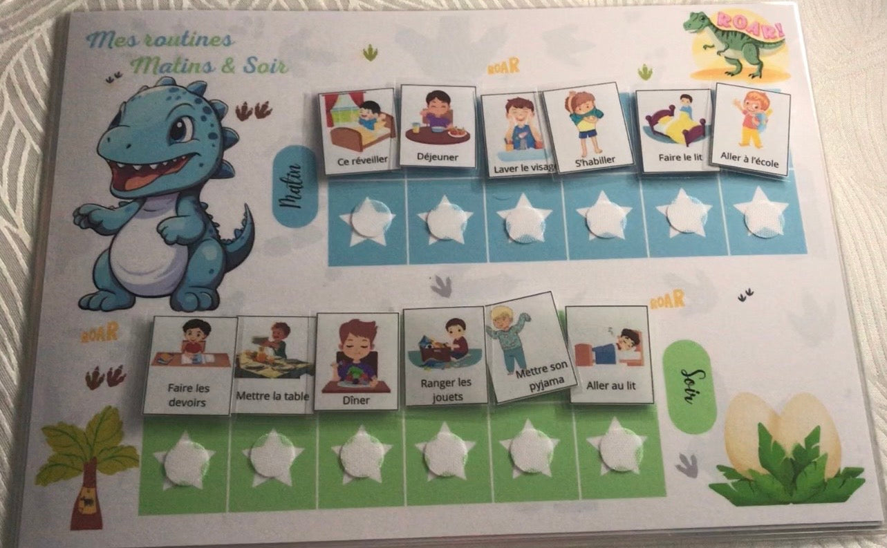 Tableau Routine de la Semaine Personnalisable
