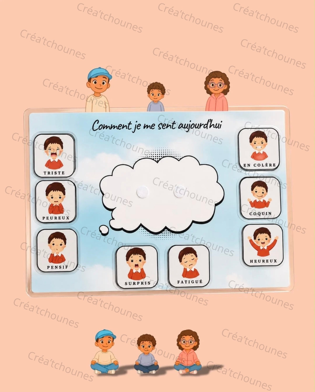 Tableau des émotions enfant – Version fille & garçon