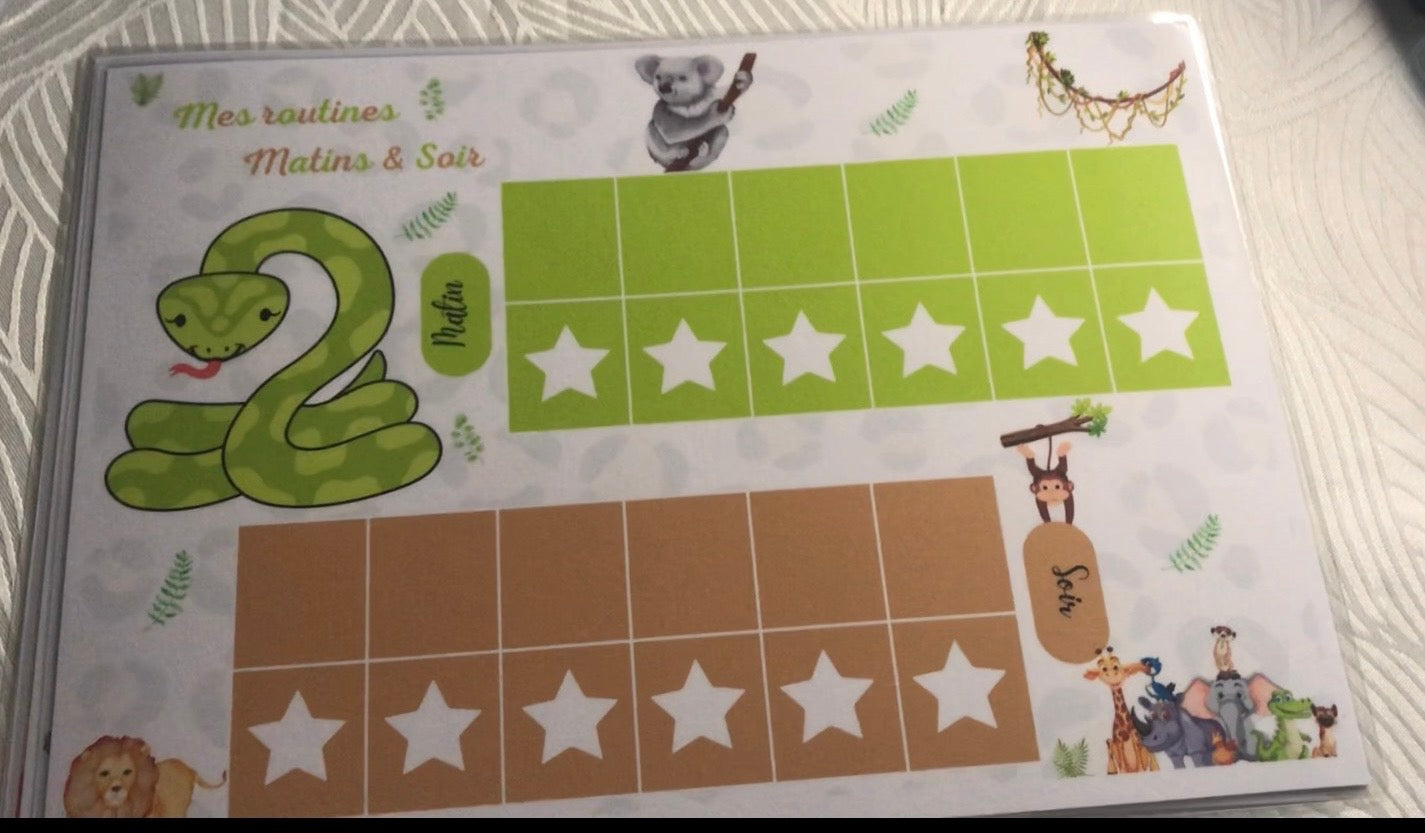 Tableau Routine de la Semaine Personnalisable