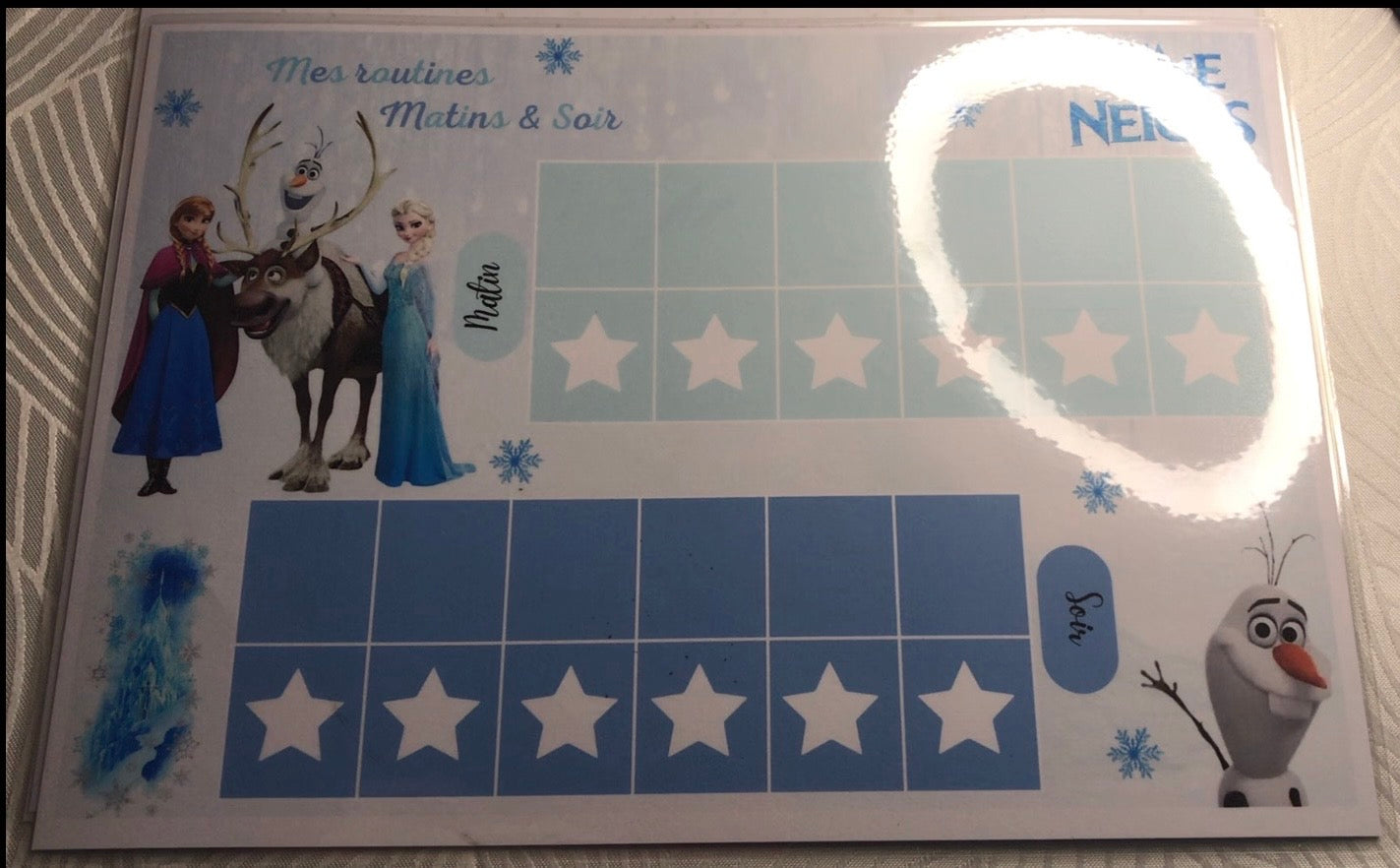 Tableau Routine de la Semaine Personnalisable
