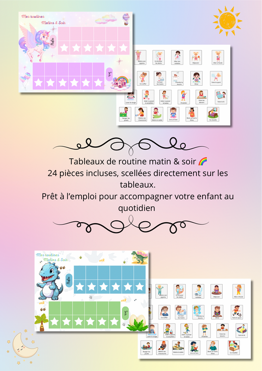 Tableau Routine de la Semaine Personnalisable