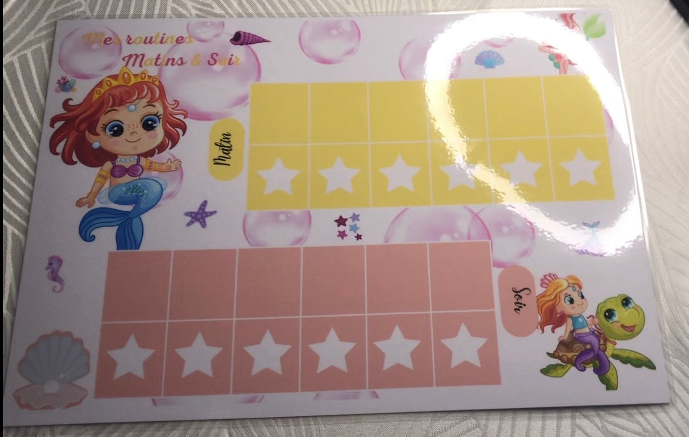 Tableau Routine de la Semaine Personnalisable