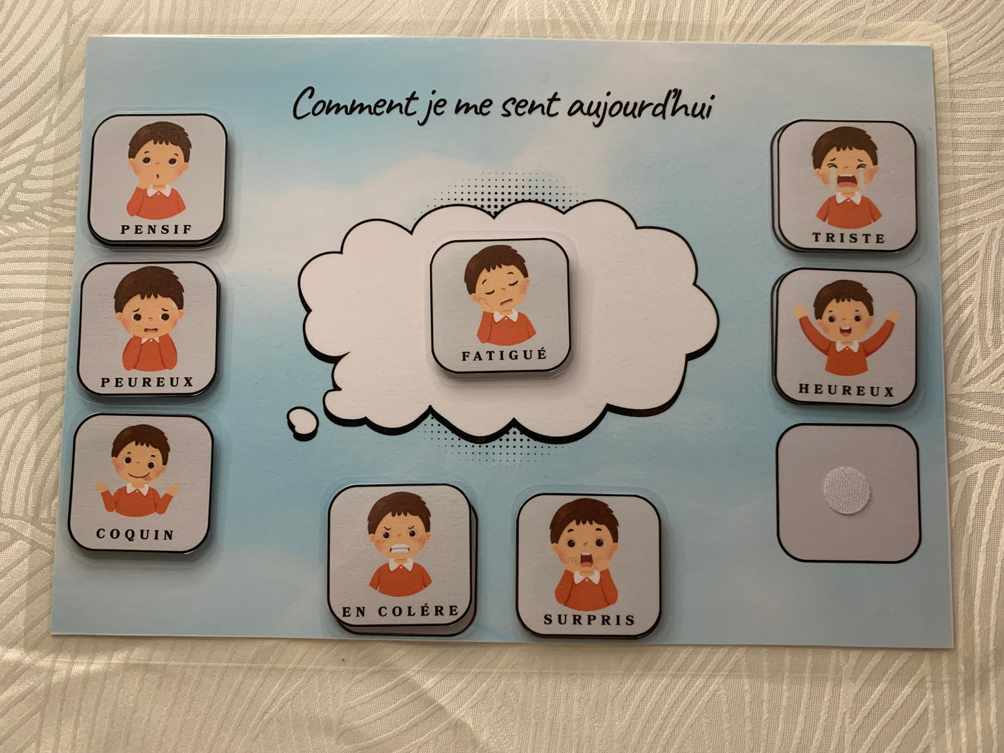 Tableau des émotions enfant – Version fille & garçon – Ressentis & autonomie – Frais de port inclus