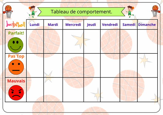 Tableau De Comportement Personnalisable.